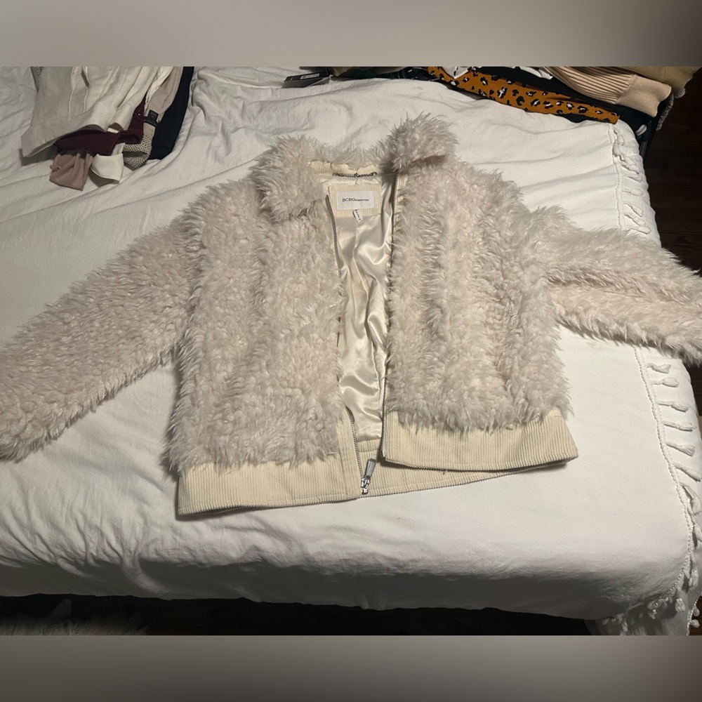 BCBG furry jacket